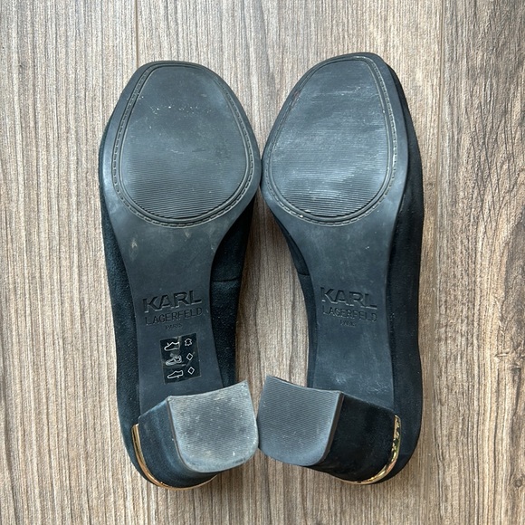 Karl Lagerfeld Black Suede Heels | 7.5 - Picture 8 of 10